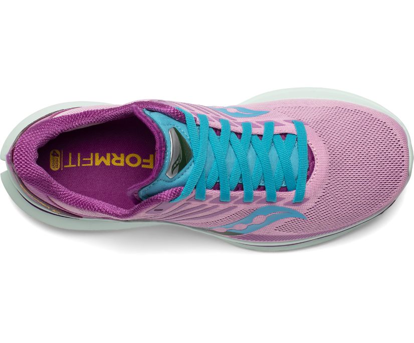 Saucony Kinvara 12 Löparskor Dam Rosa Blå | Sverige 827AHK